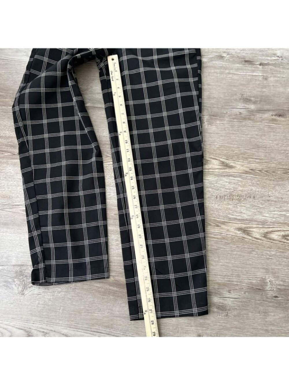 Vans Breanna Relaxed Straight Pants Womens 25 Black Check Plaid Ankle Length - Picture 4 of 16